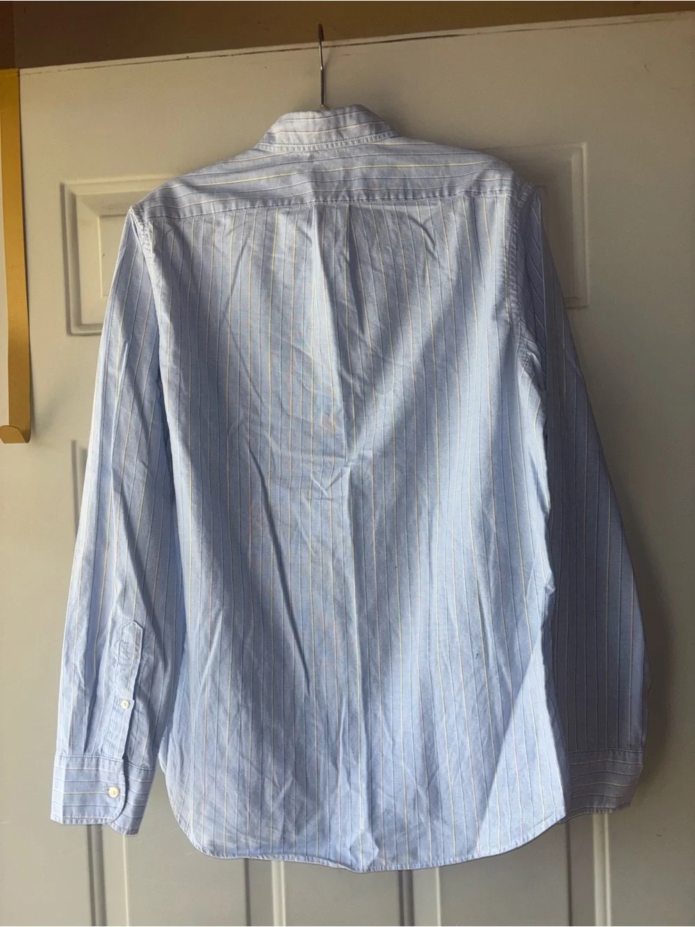 J. Crew blue striped button-down shirt size S